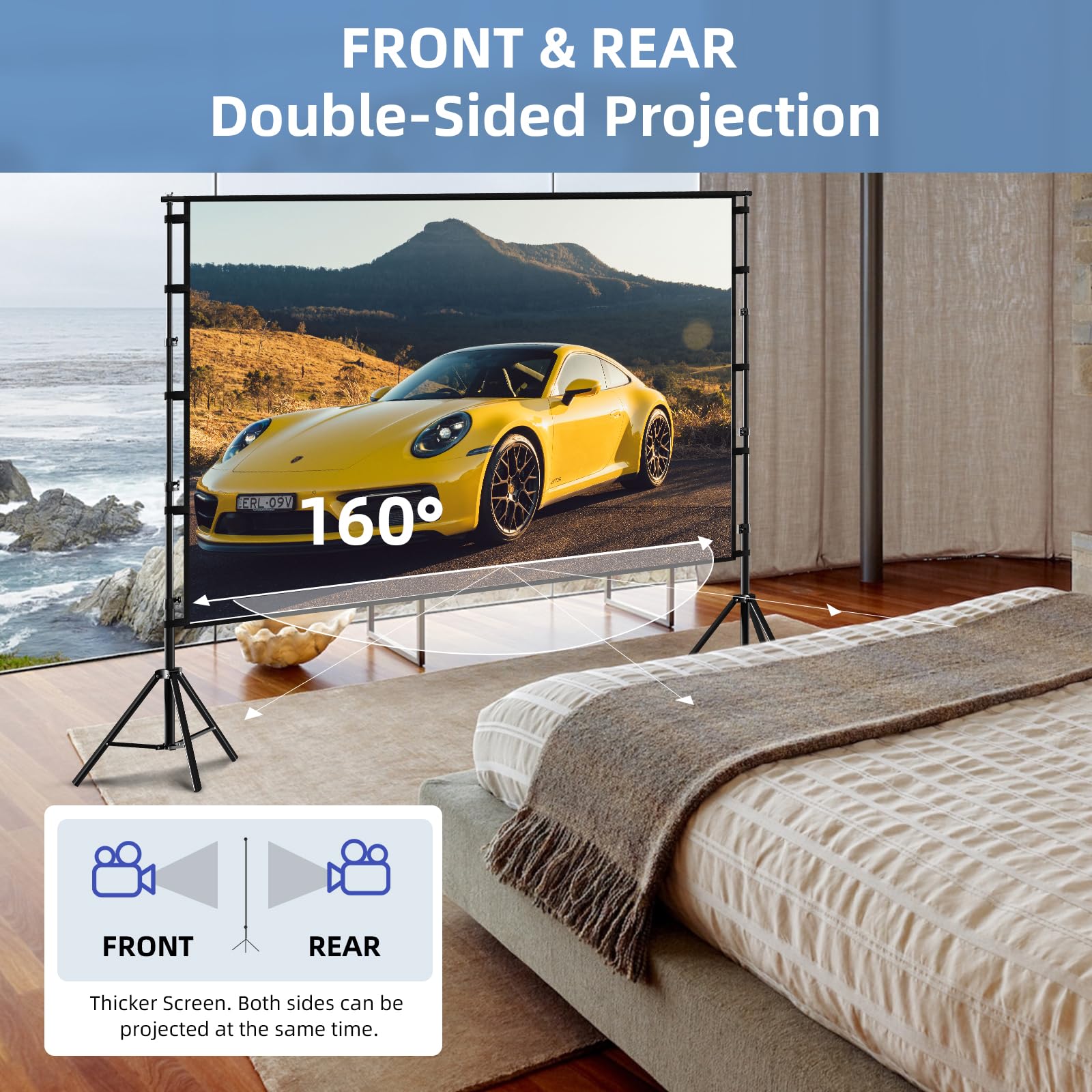 TOWOND Projector Screen and Stand