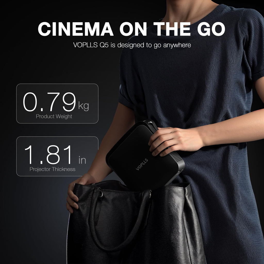 Slim Smart Mini Projector with 4K Support & WiFi
