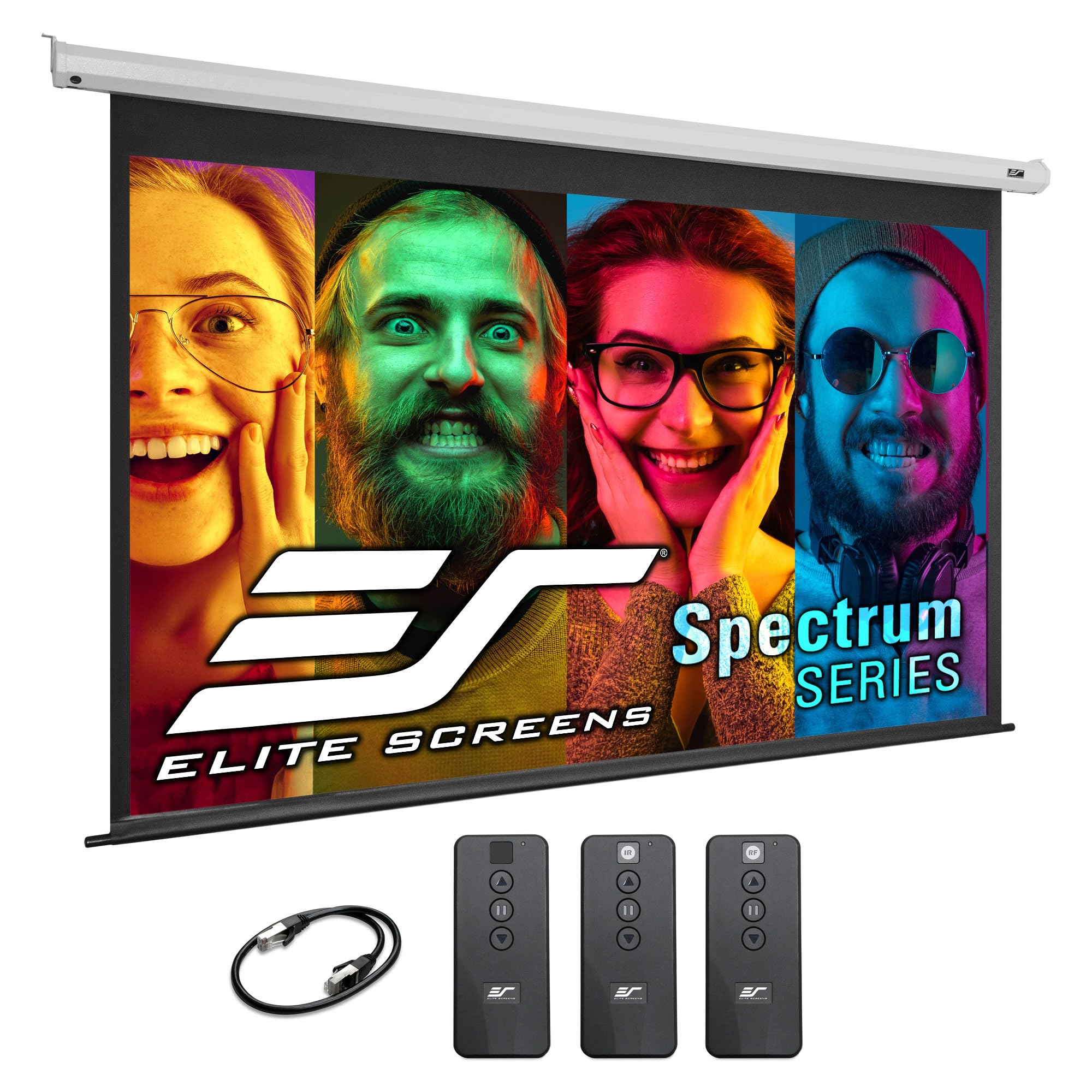Motorized 4K Projection Screen with Remote Control