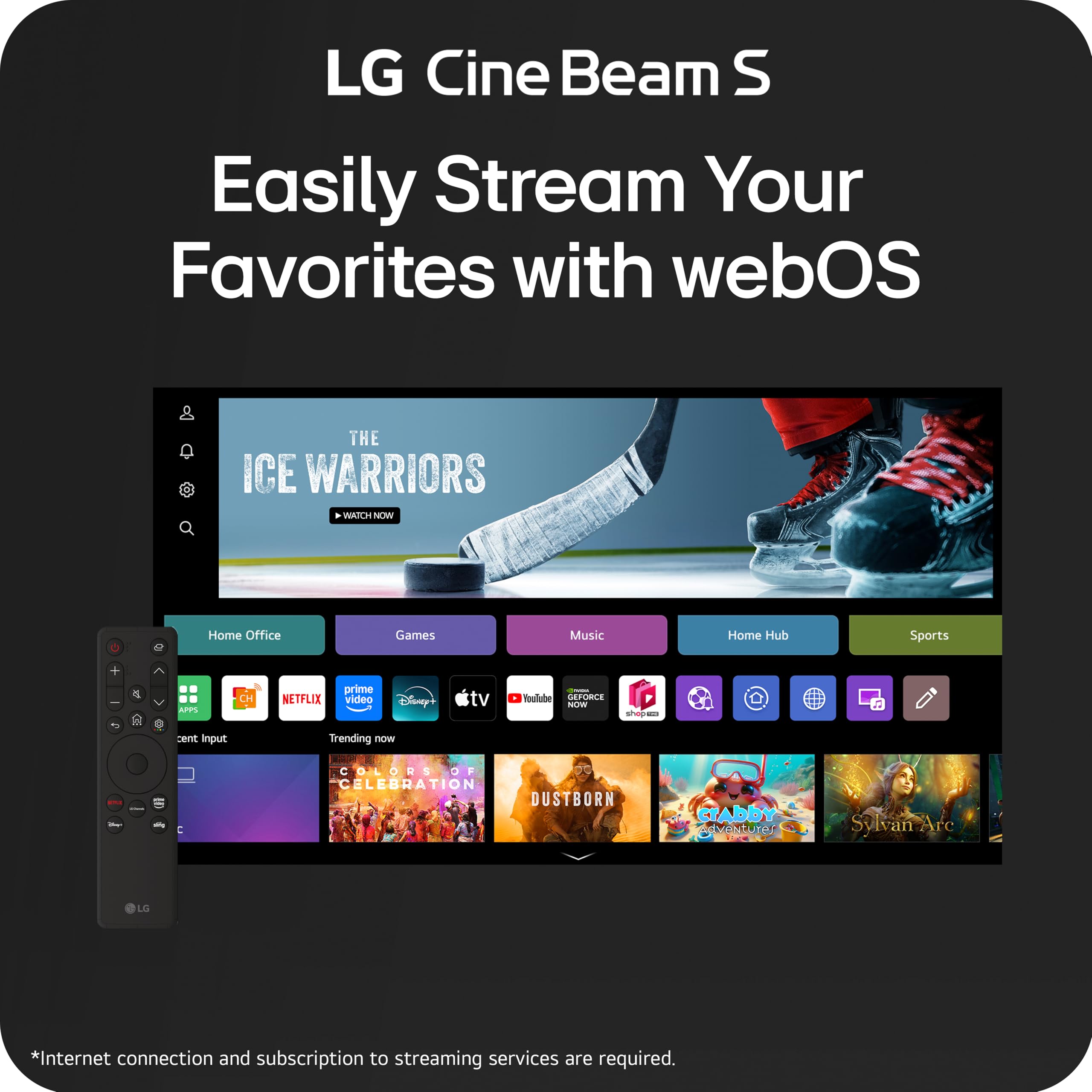 4K Ultra Short Throw Smart Projector with Dolby Atmos