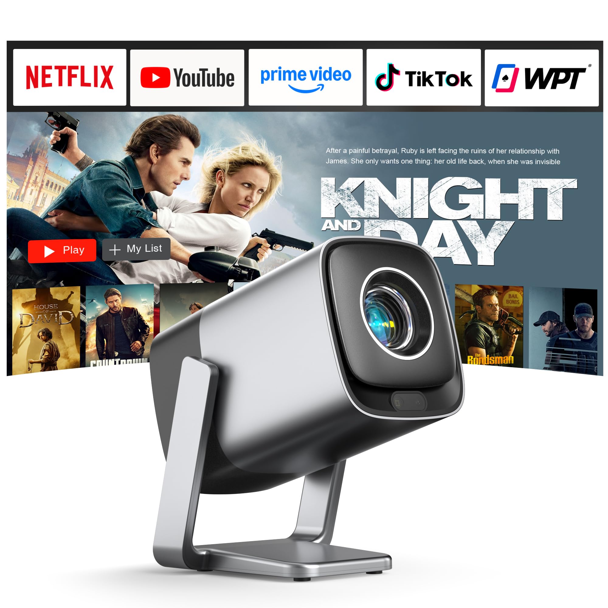 Smart Mini Projector with 4K Support & Dolby Audio