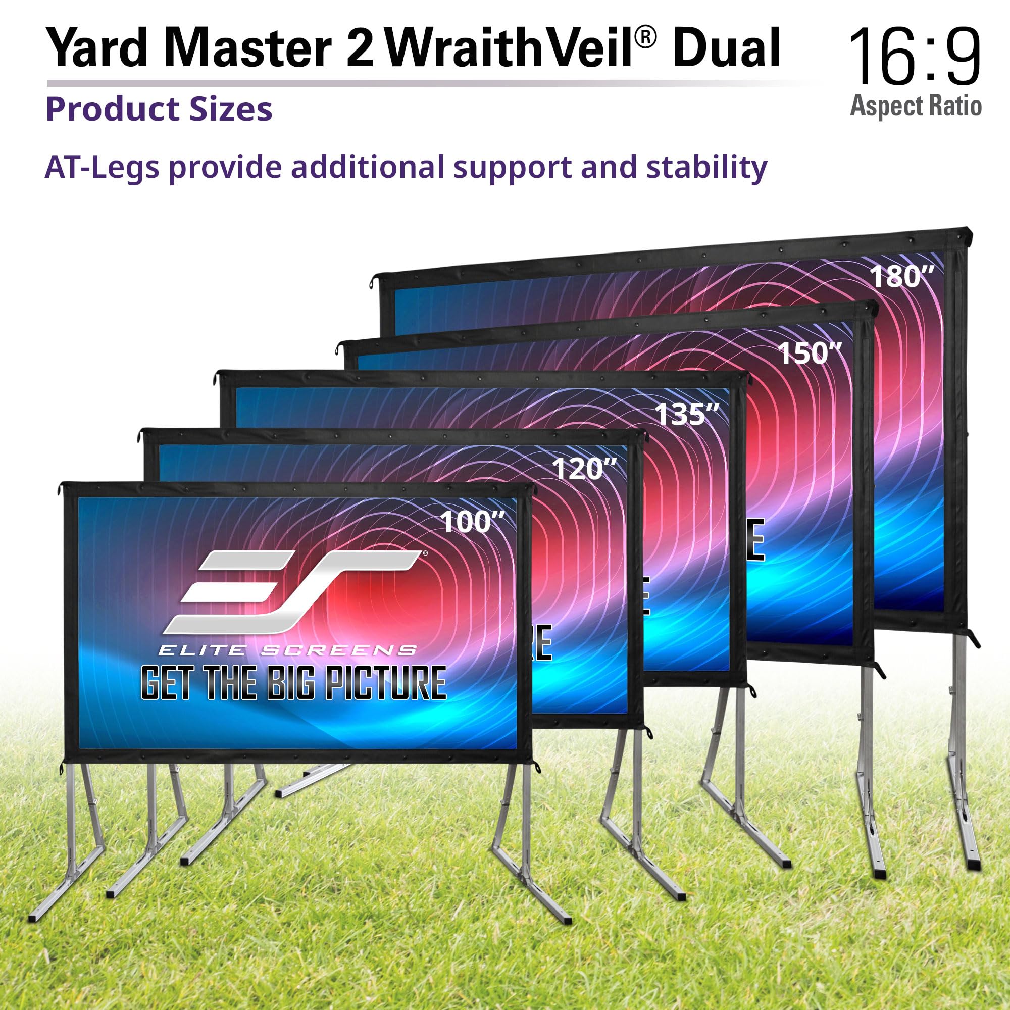57-Inch Portable Indoor & Outdoor Projector Screen Kit
