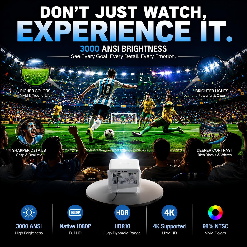 4K Smart Projector with Netflix & Auto Focus