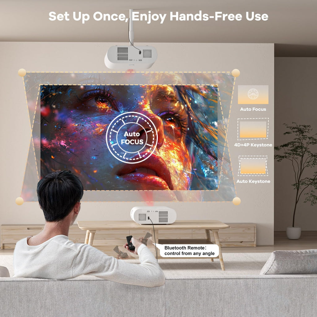 4K Smart Projector with Google TV & Auto Focus