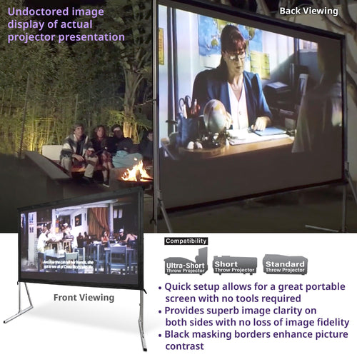 57-Inch Portable Indoor & Outdoor Projector Screen Kit